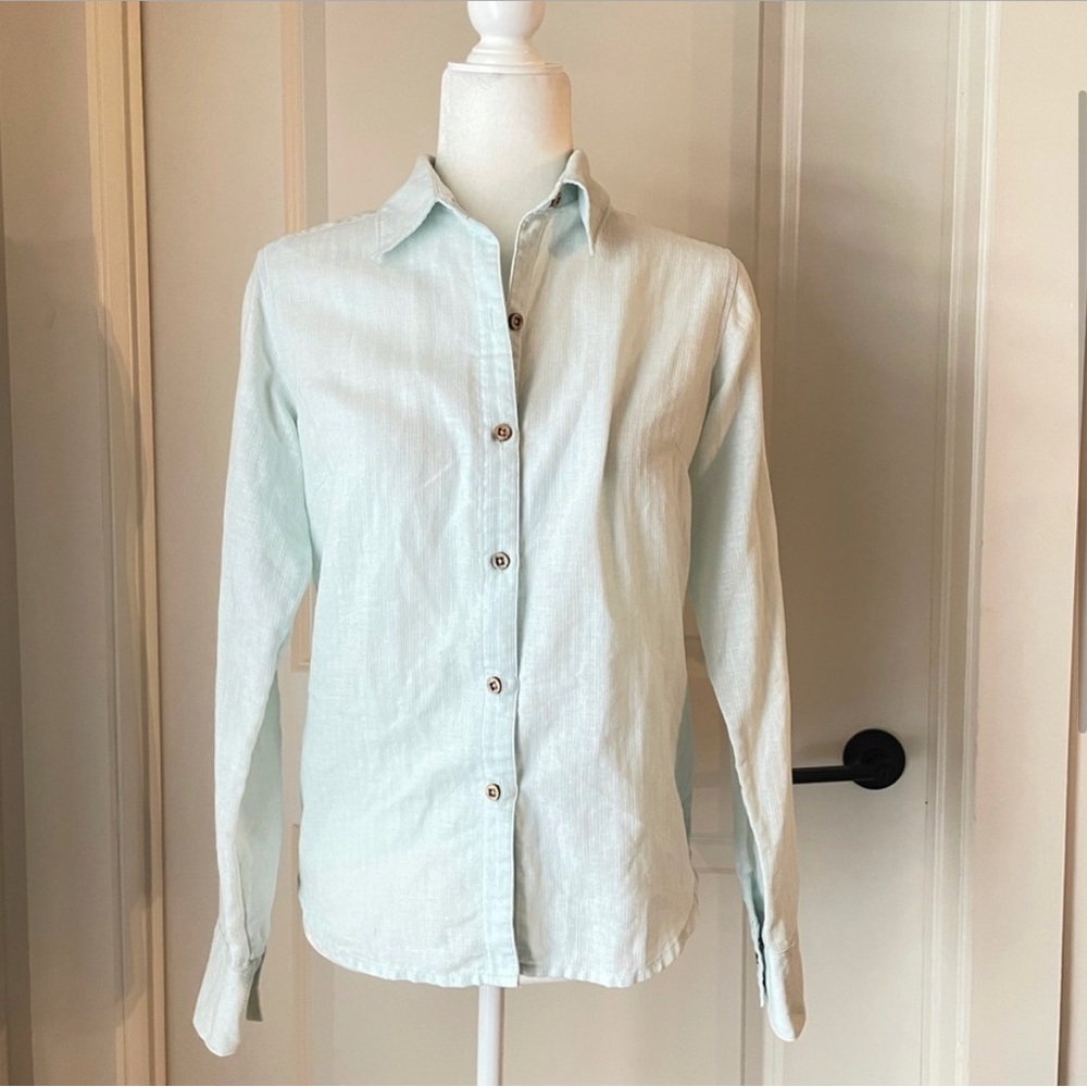 Patagonia Hemp blend Button Down Long Sleeve Shirt Top 6
